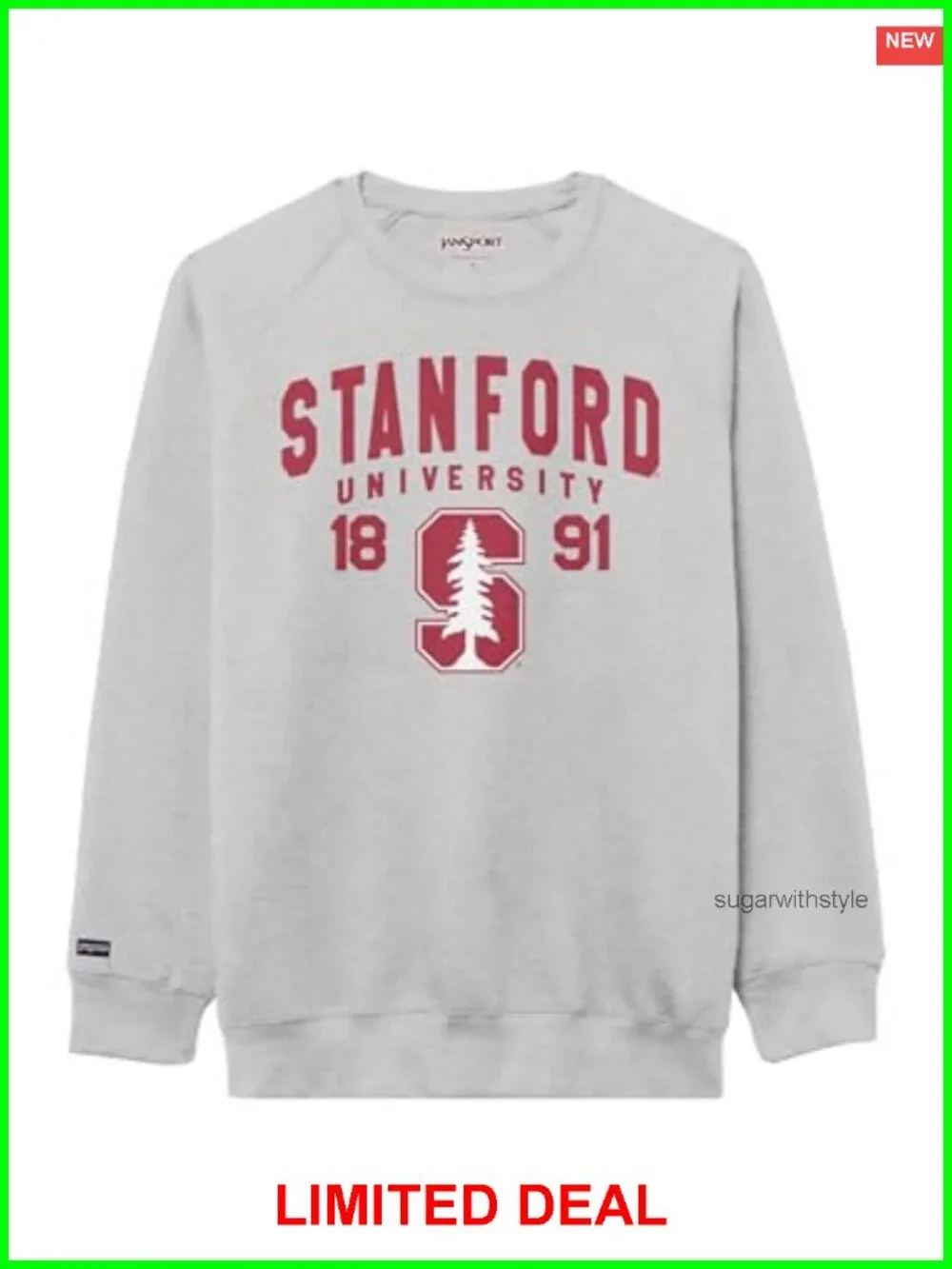 NCAA Stanford Cardinal Pullover Sweatshirt Crewneck Cotton Polyester Blend